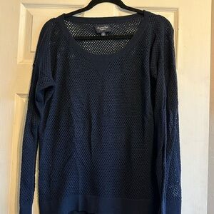 American Eagle Outfitters Blue Crew Neck Sweater